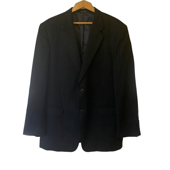 Men's Jones New York 2 Piece Suit Set 100% Wool Coat 42/Pants 34